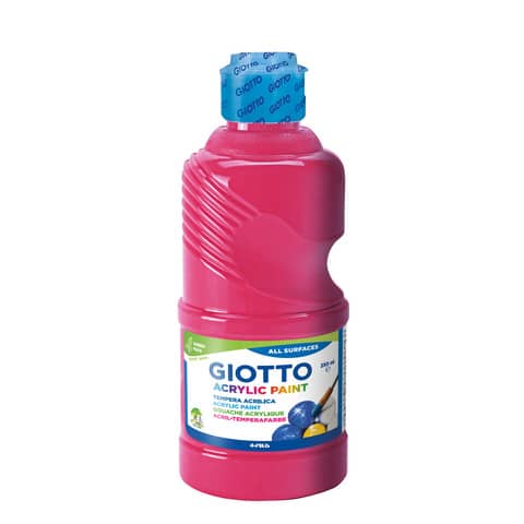 Tempera acrilica Giotto in flacone da 250 ml magenta - F53401000